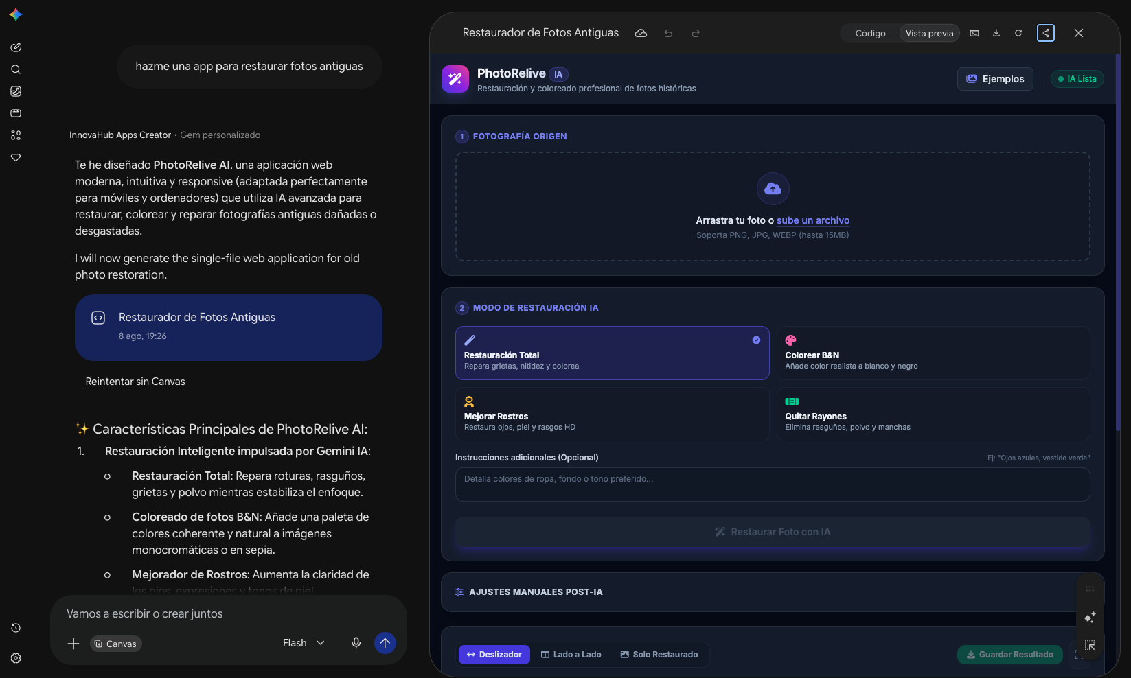 Creación de una aplicación con InnovaHub Apps Creator